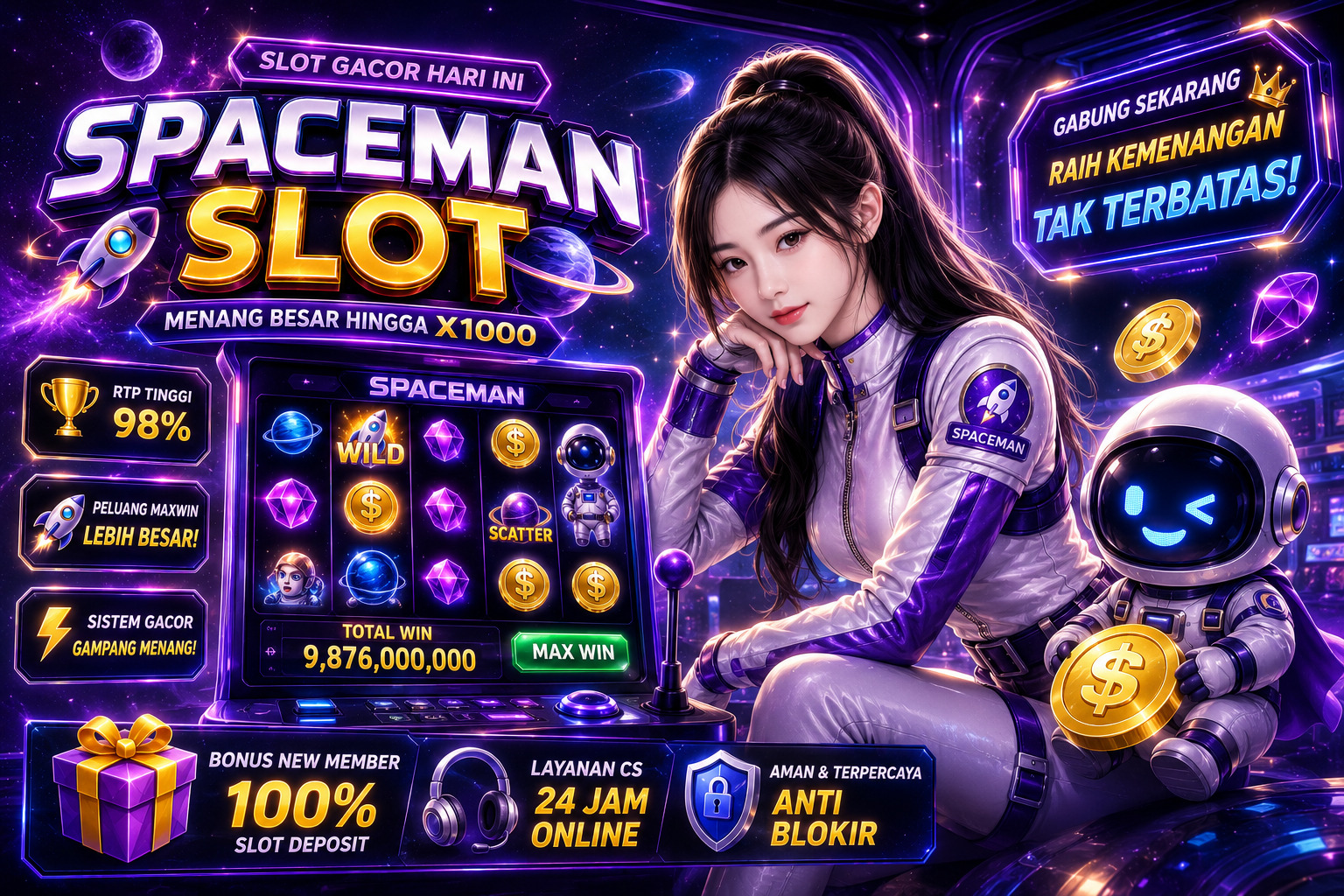 Slot Spaceman Memiliki Daya Tarik dari Segi Tampilan yang Membuat Pemain Terpikat